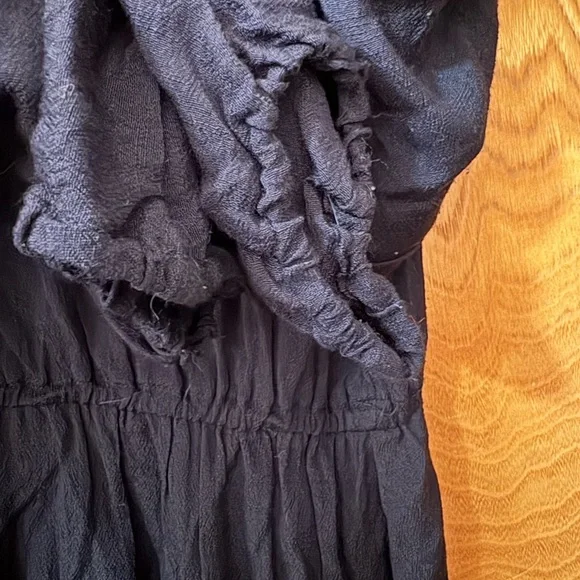 Free People black Lace-Up Tunic top M - Picture 6 of 10